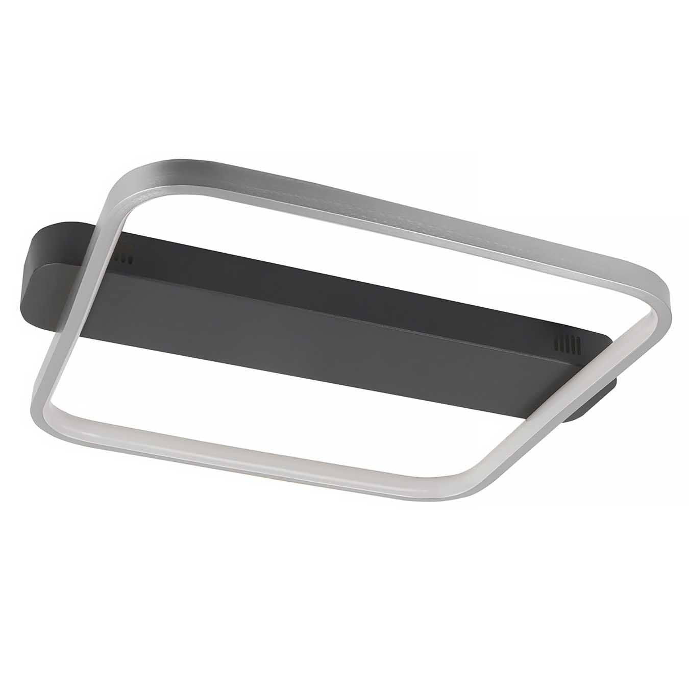 Highlight plafondlamp Ascona - 1 lichts - 46 x 6  cm - zwart - mat chroom