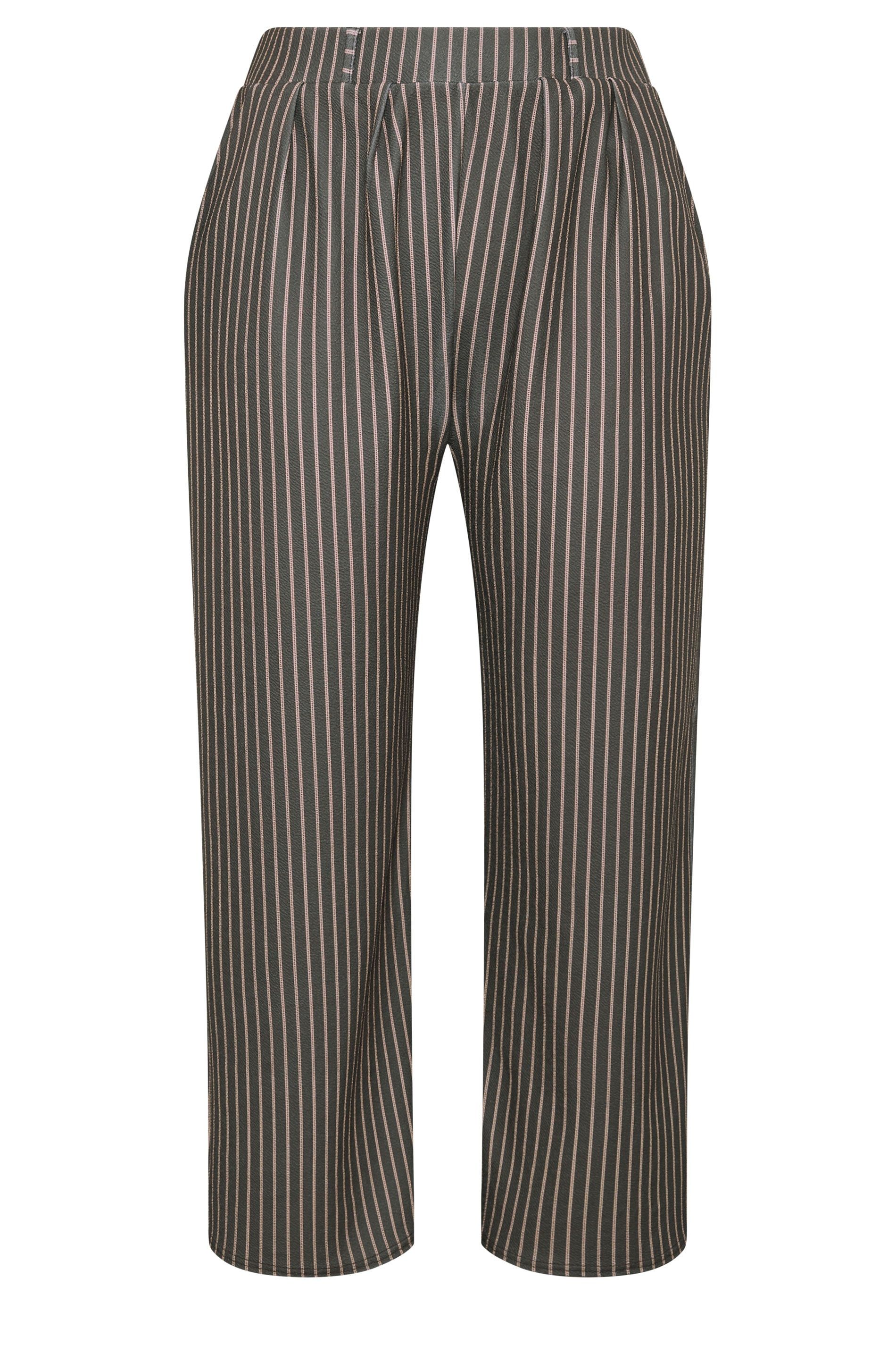 Yours Stripe Wide Leg Trousers