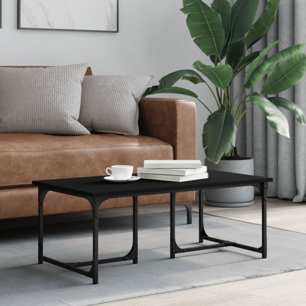 Stolik Kawowy Ława Stół Czarny 90x50x35 Do Salonu Do Pokoju