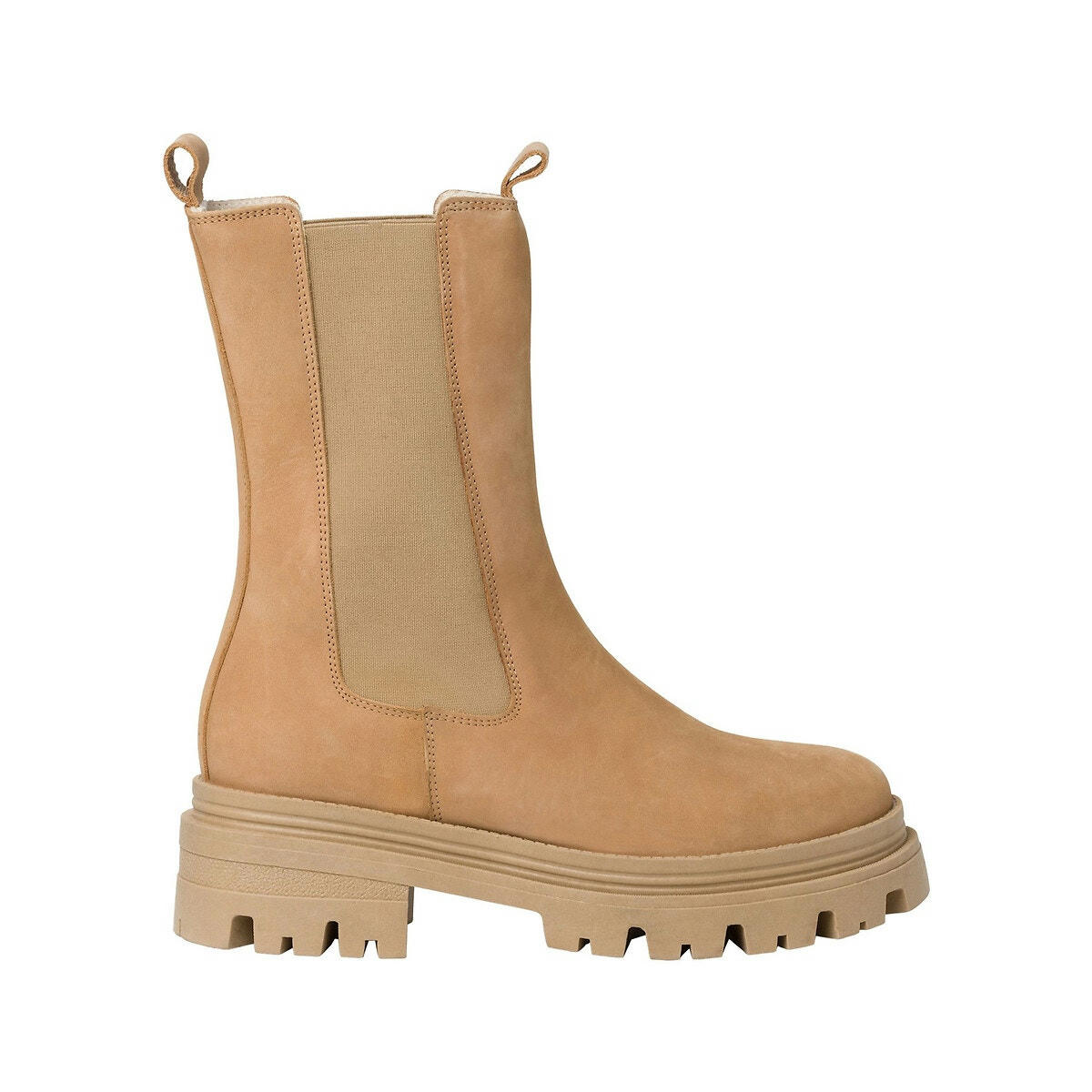 Boots chelsea montantes en cuir