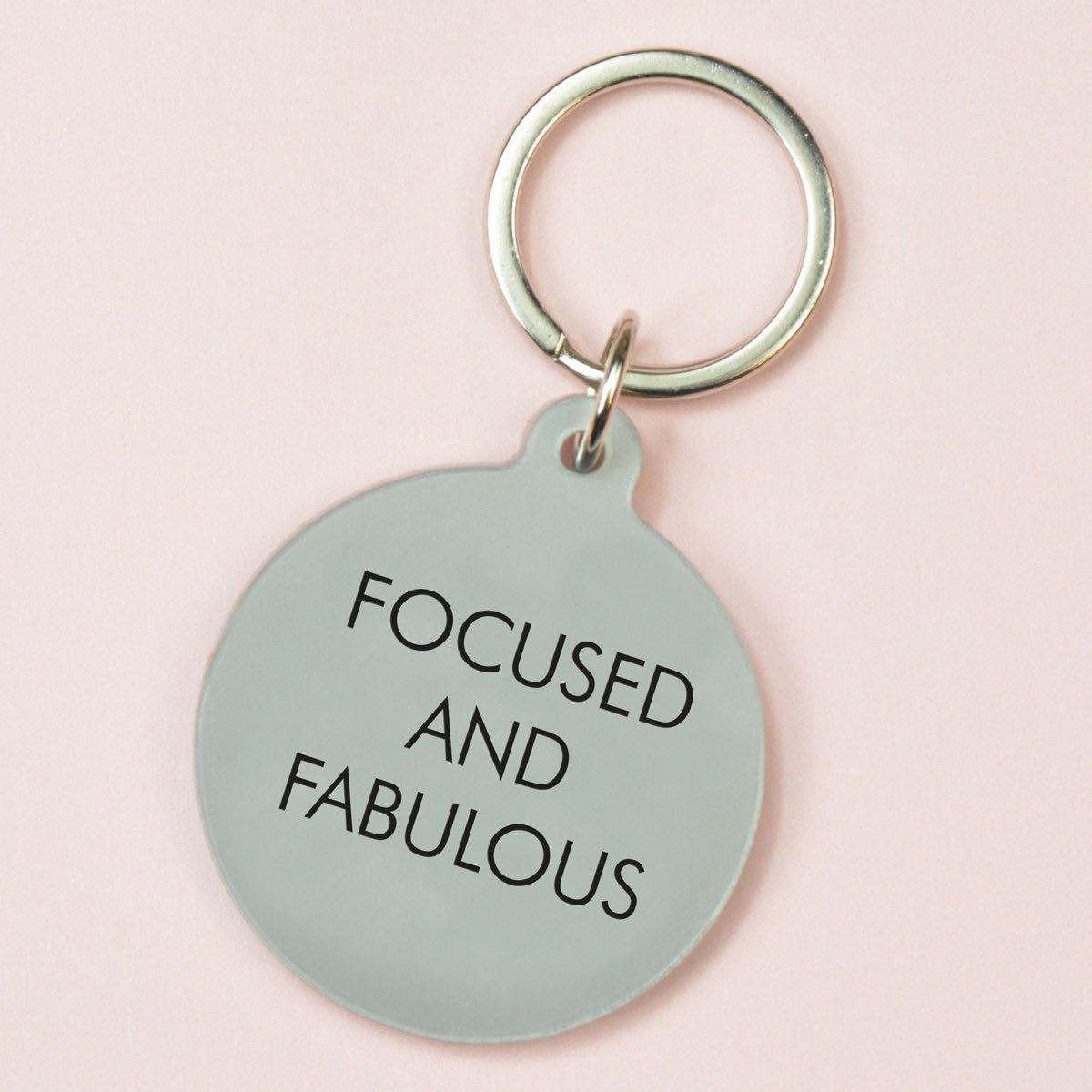 Flamingo Candles Focused And Fabulous Keyring