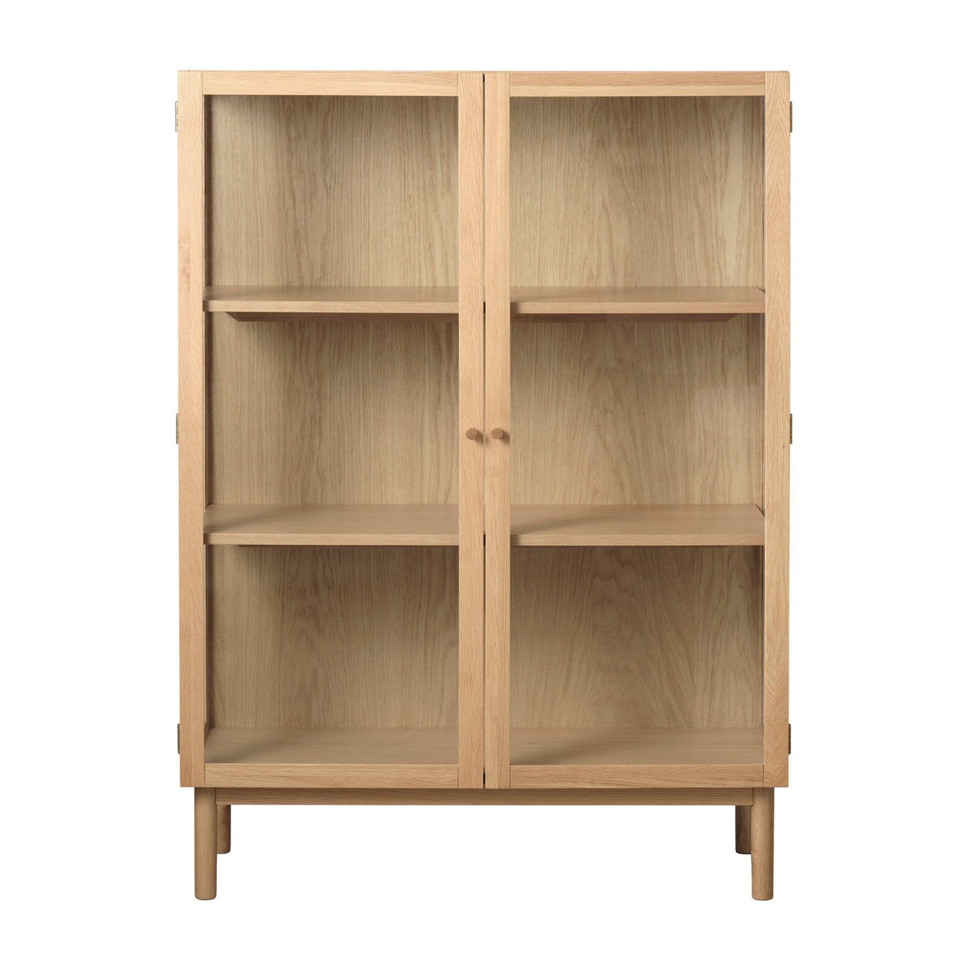 by fonQ Fika Vitrinekast - H 140 cm - Naturel Eiken