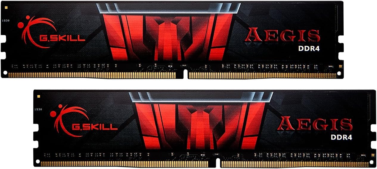 G.SKILL AEGIS Series DDR4 RAM (XMP) 16GB (2x8GB) 3000MT/s CL16-18-18-38 1.35V Intel AMD Desktop Computer Memory U-DIMM (F4-3000C16D-16GISB)