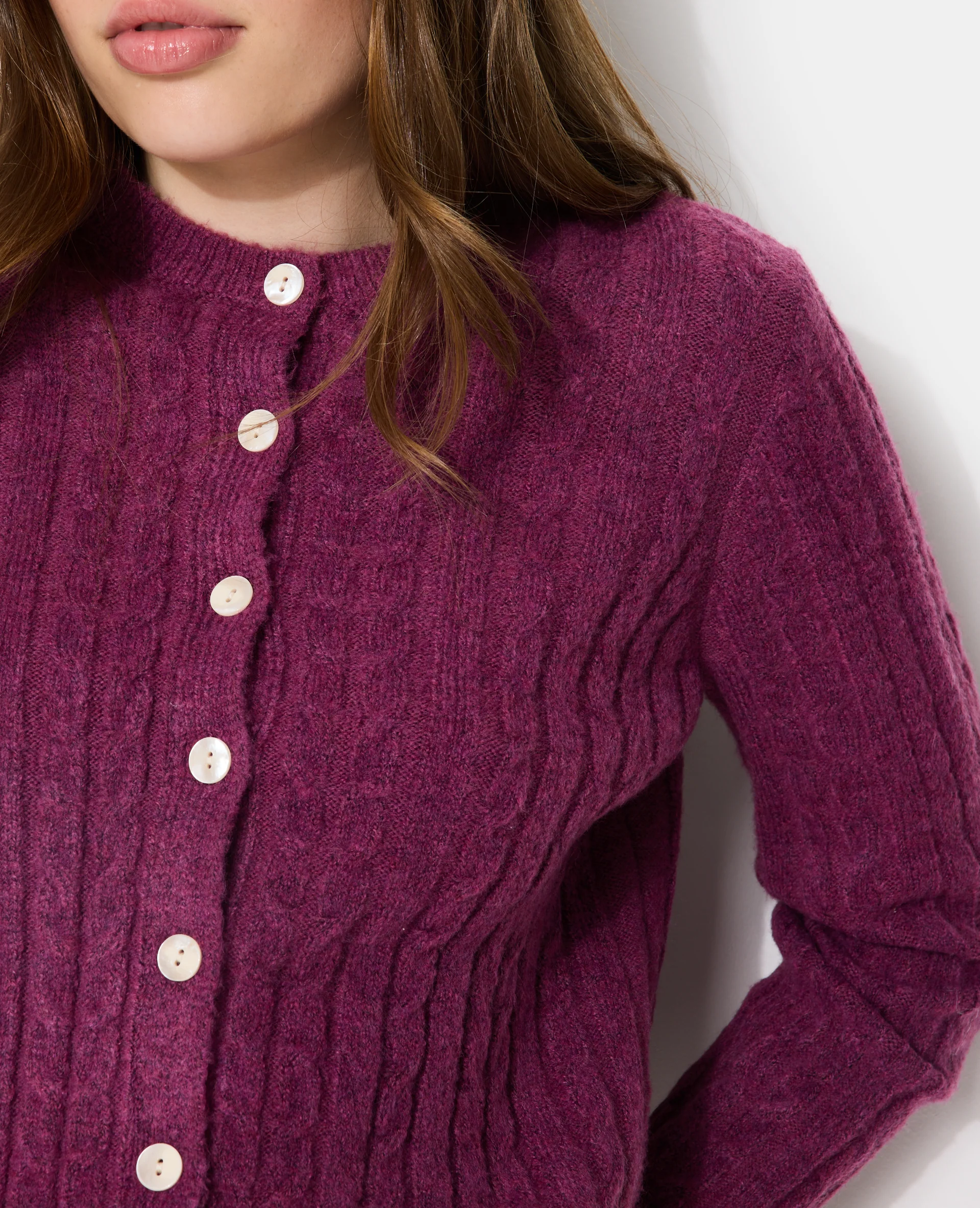 Gilet en maille torsadée