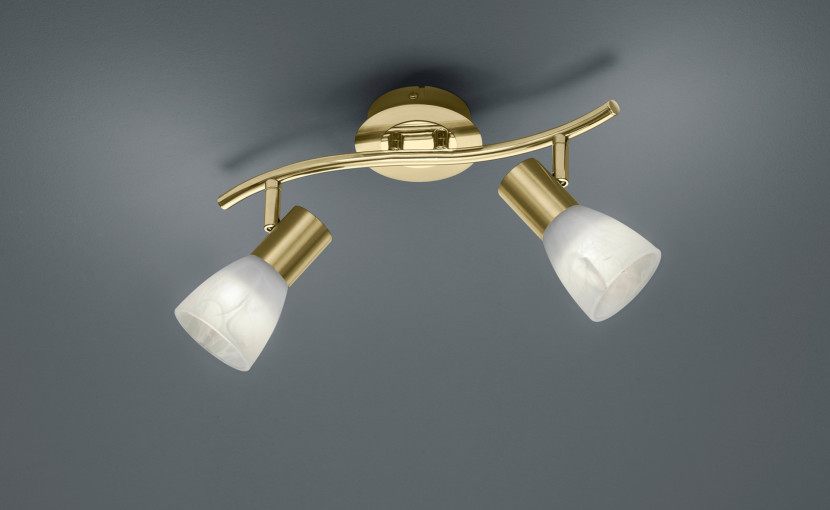 Lampa sufitowa złoto-biała LEVISTO2xE14x40W wym: 19x33x10 cm Trio