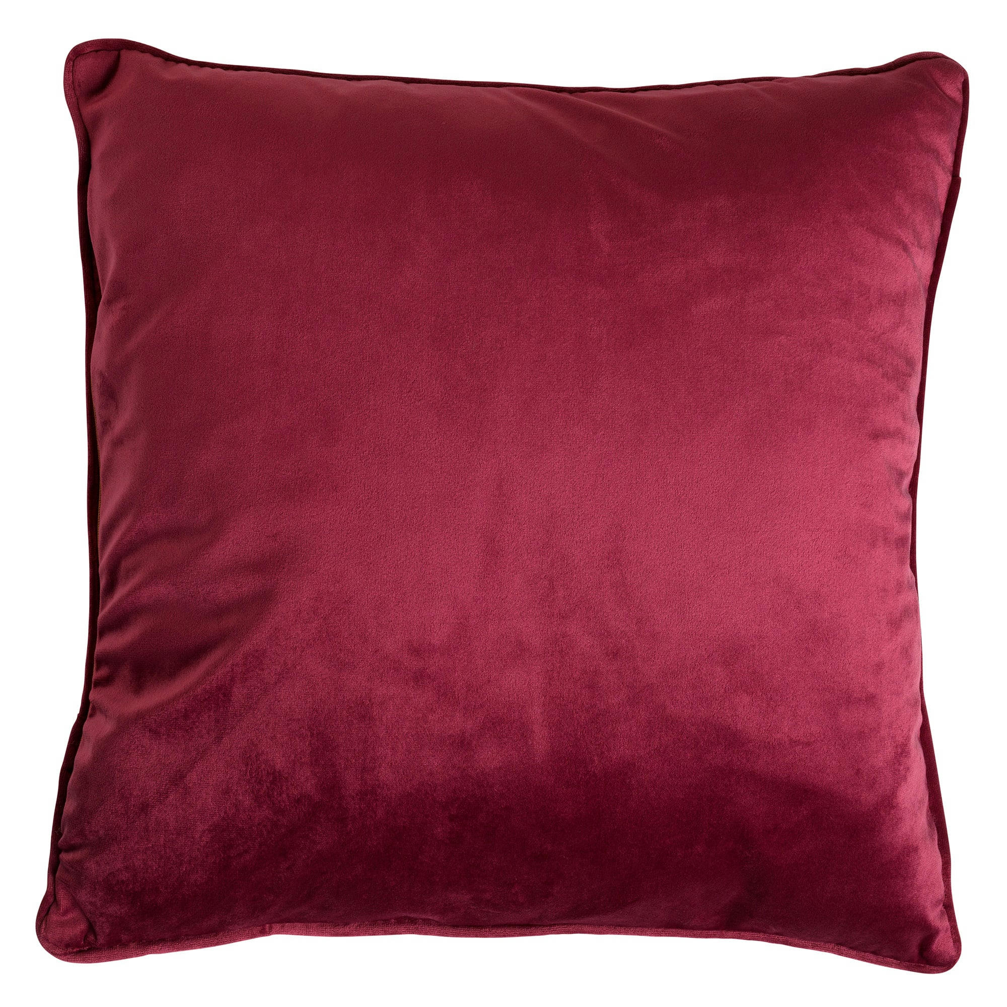 - Housse de coussin rouge en velours-60x60 cm uni