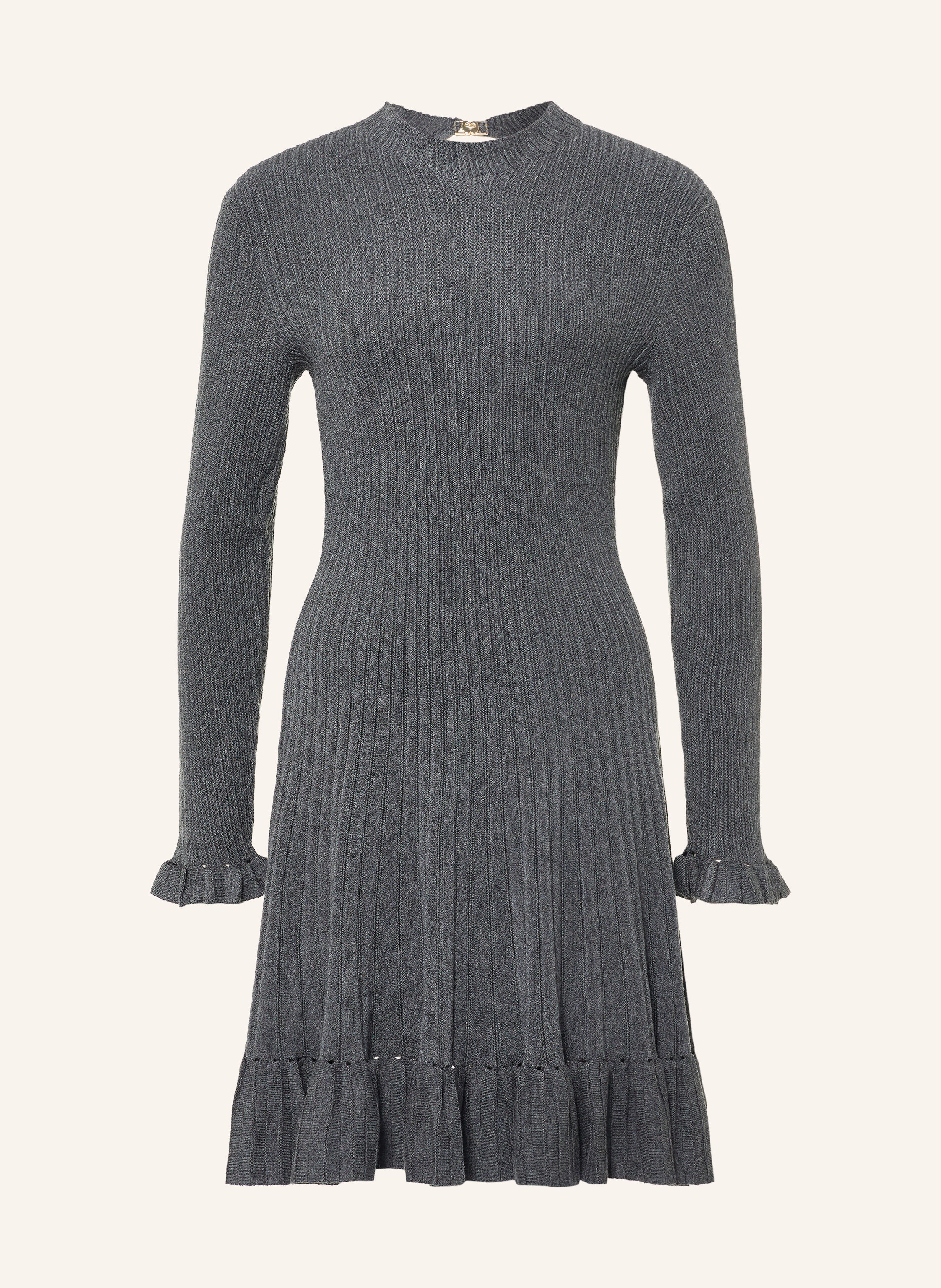 maje Strickkleid mit Volants