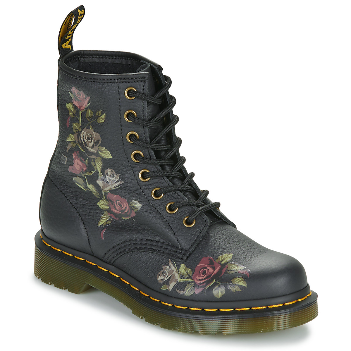 Dr. Martens - 1460 DECAYED ROSES  CLASSIC TUMBLED NAPPA - Black / Flower