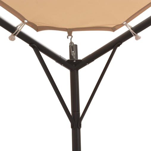 NNEVL Gazebo Pavilion Tent Canopy 3x3 m Steel Beige