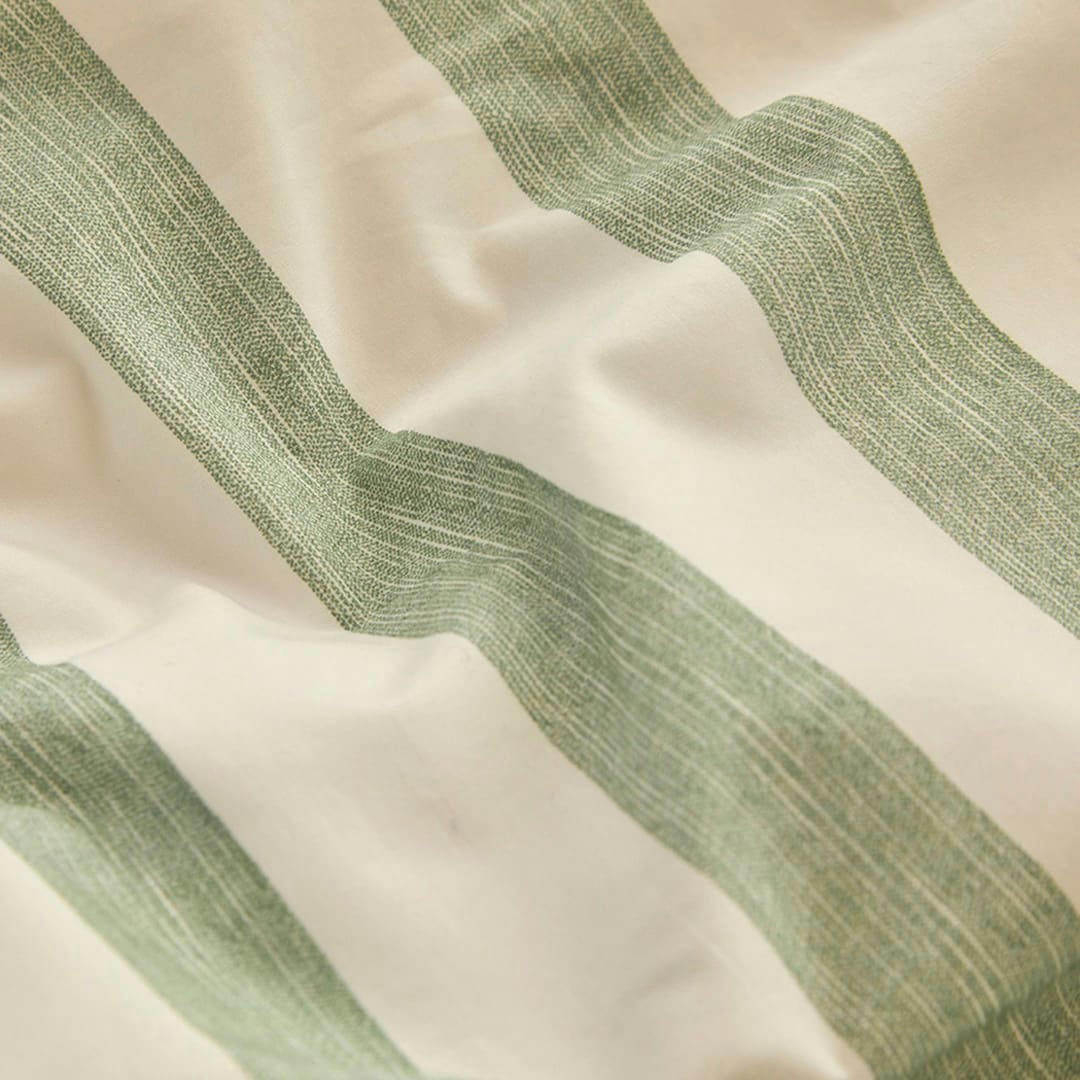 FN BENGALE - Housse de couette en percale de coton organic 140x200 cm vert clair
