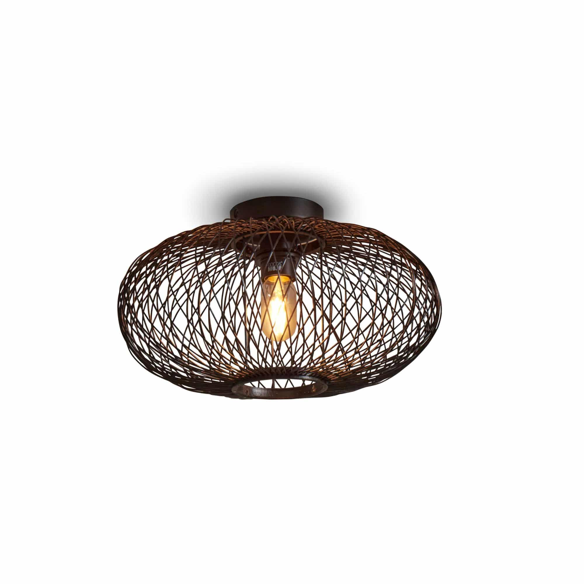 GOOD&MOJO plafonnière Cango - zwart - Ø40cm