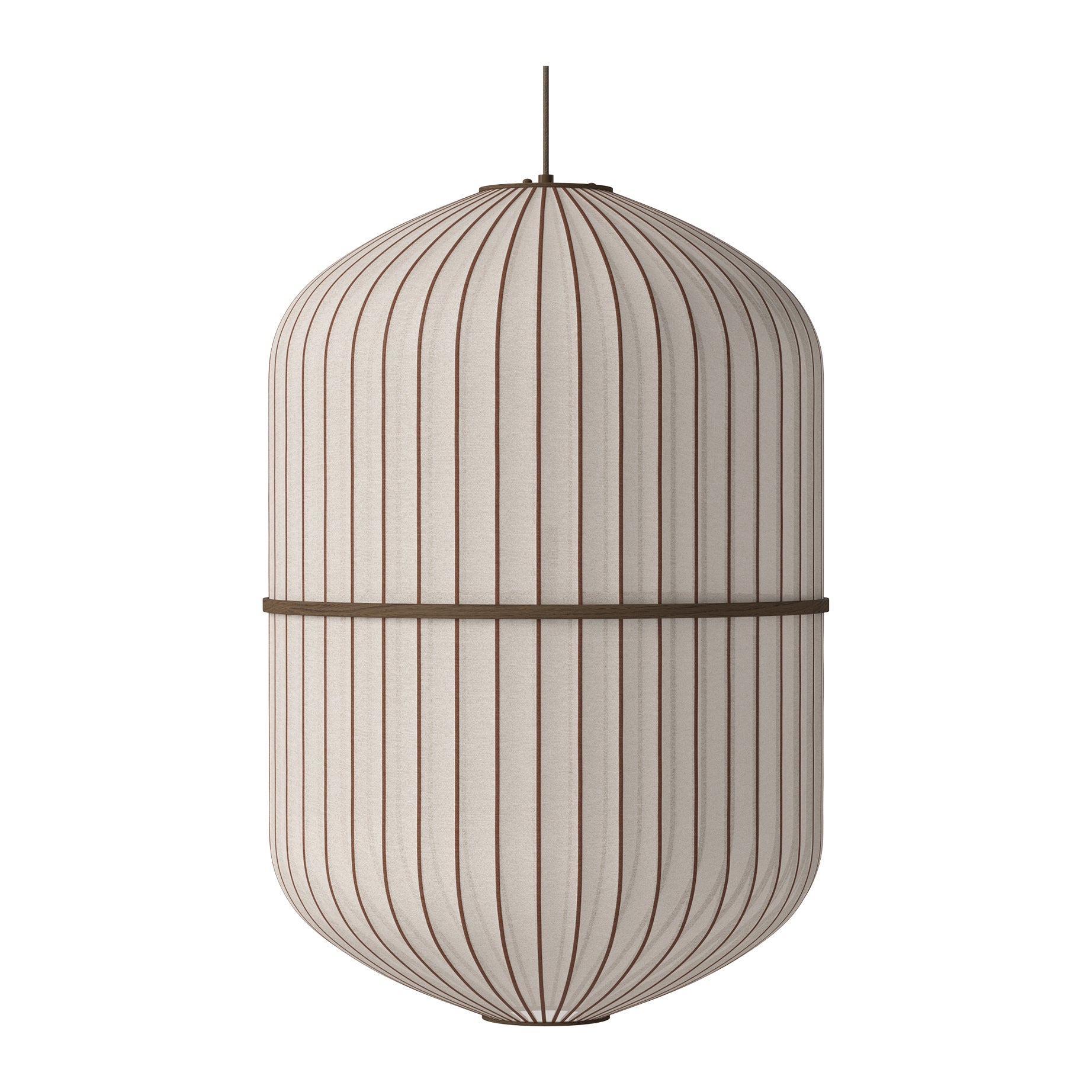Bolia Lucén Hanglamp Ø 62 cm - Cilinder - Donker Geolied Hout