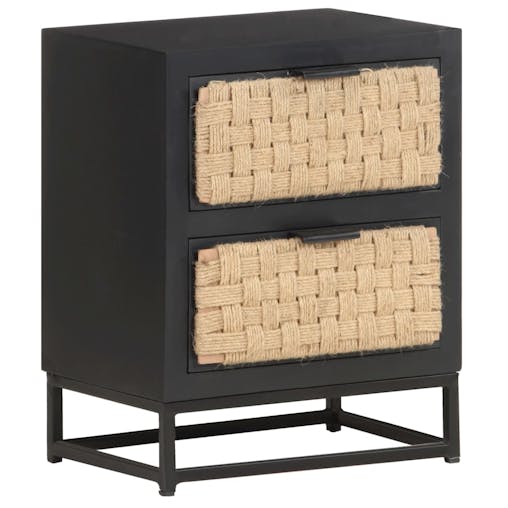 NNEVL Bedside Cabinet 40x30x50 cm Solid Mango Wood