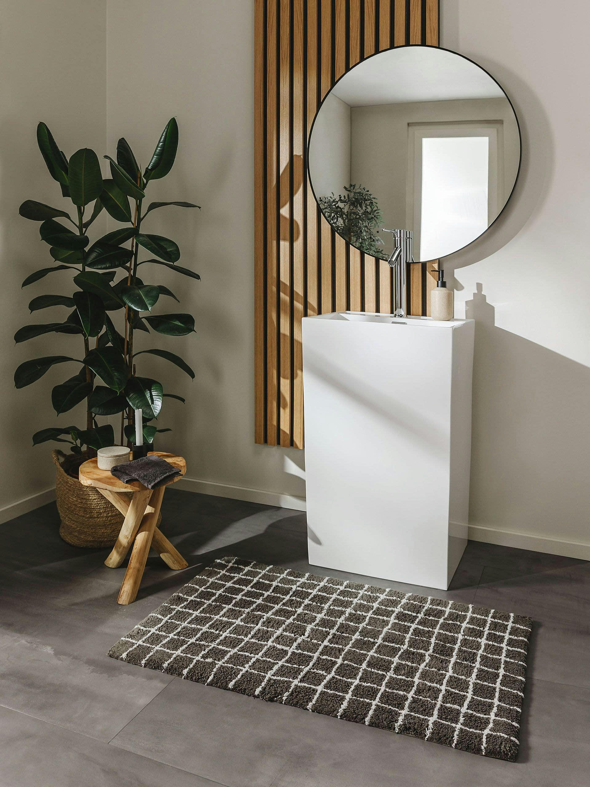 WAVU - Tapis de Bain gris 70x120