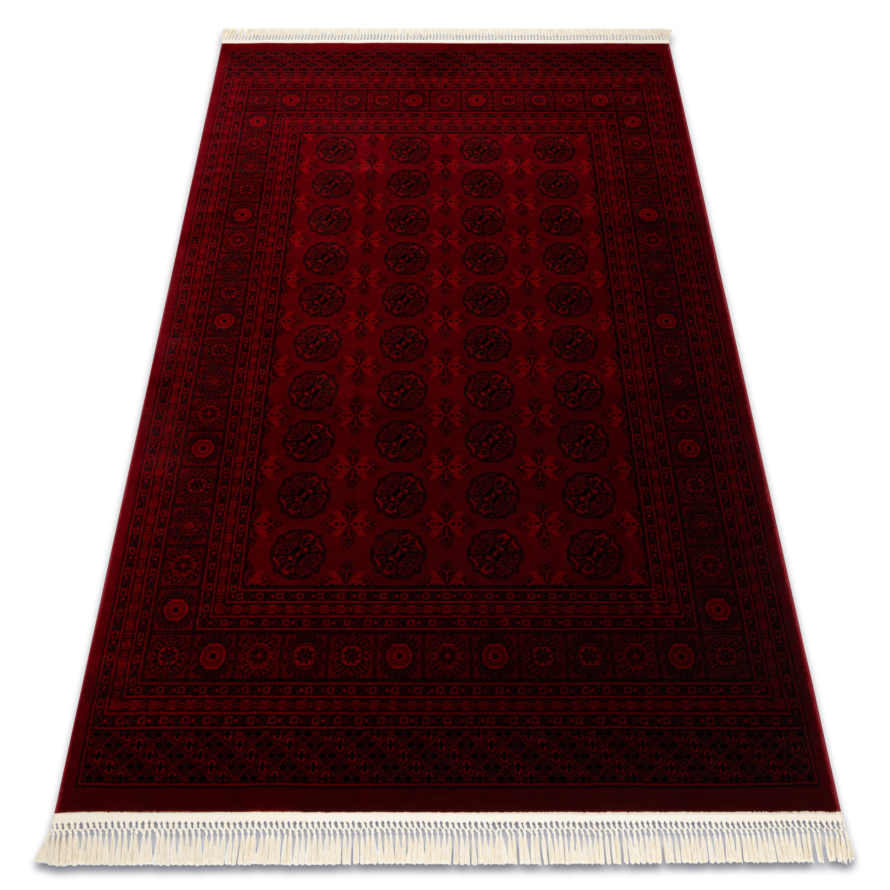 Dywan ORIENT 6889 bordo / czarny Buchara, ramka, orientalny, z 100x200 cm