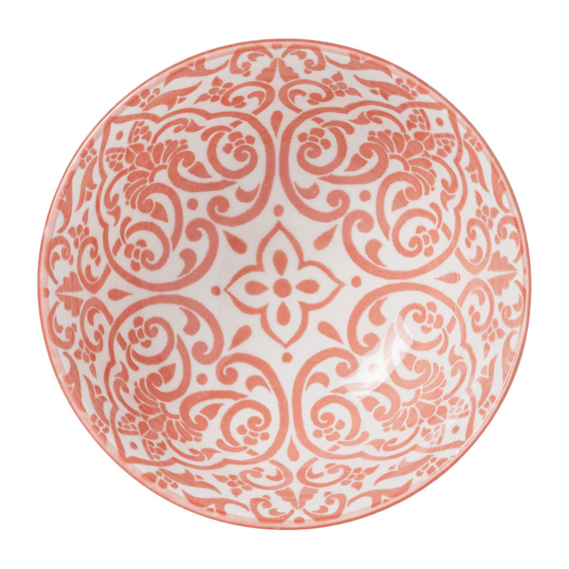 Schaaltje Nora - groen/roze - &Oslash;12.3x5.8 cm