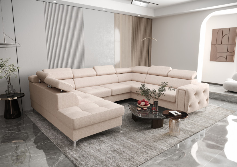 Narożnik orion max i z funkcją spania 225x350x255cm Tkanina