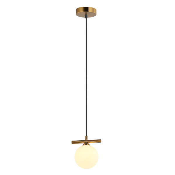 Lampa wisząca Merseta biała kula brąz antyczny 1xG9x25W IP20 Italux
