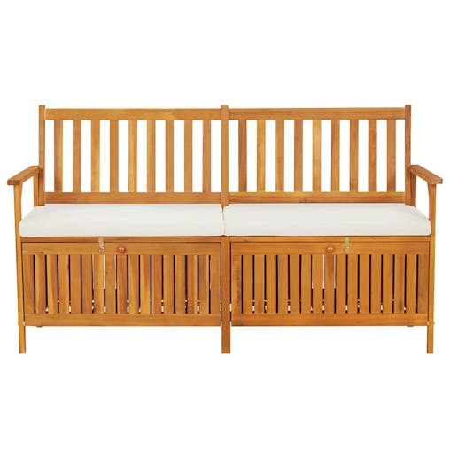 NNEVL Storage Bench with Cushion 148 cm Solid Wood Acacia