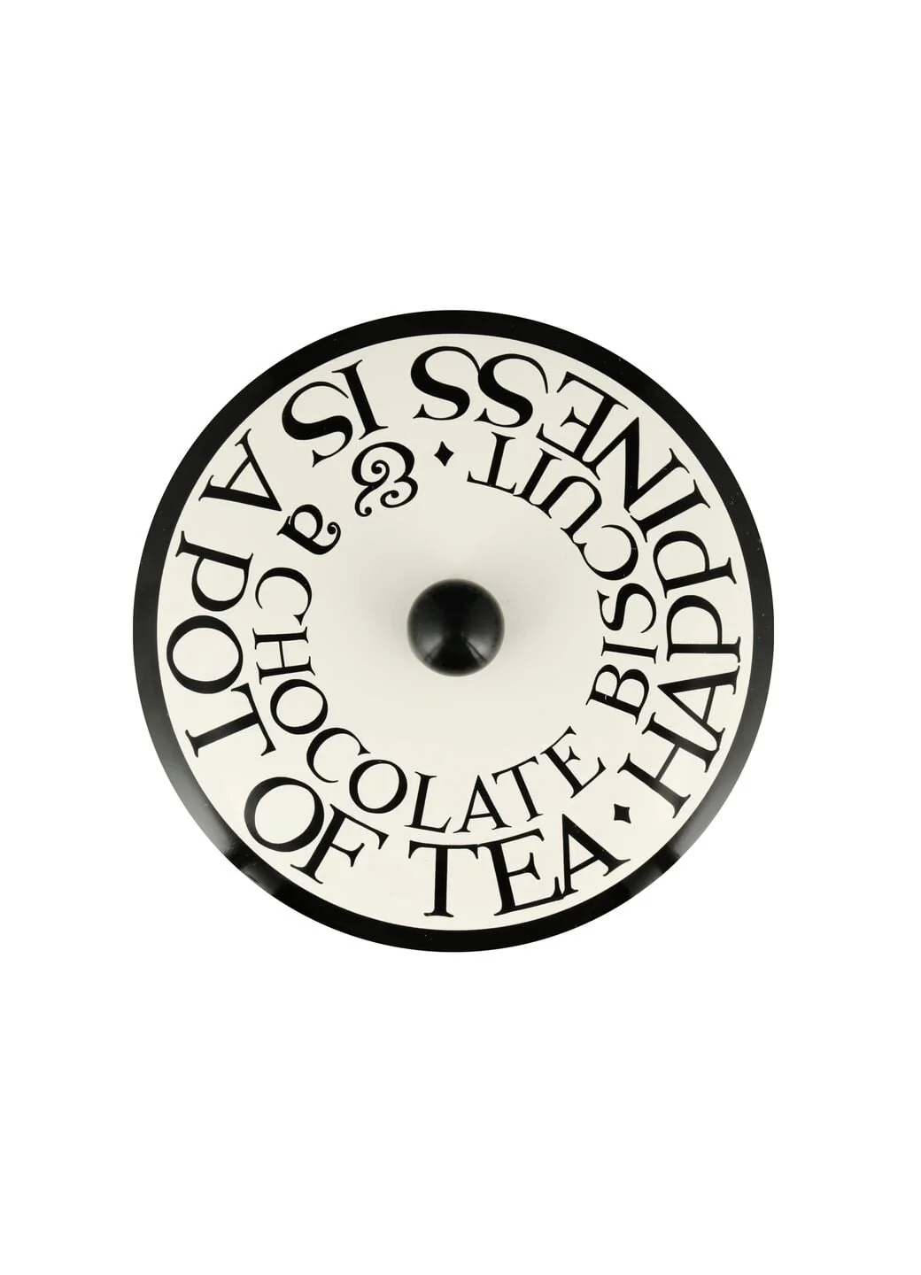 Black Toast Tin Biscuit Barrel