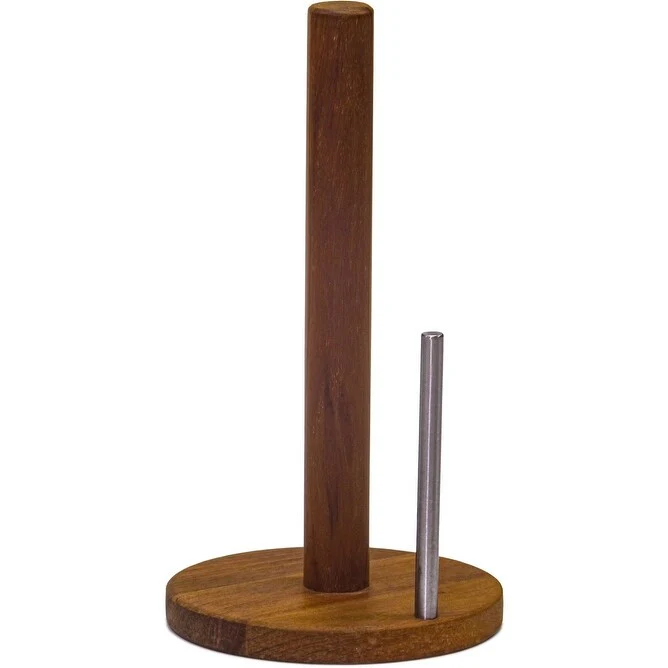 Manada Teak & Stainless Steel Paper Towel Holder