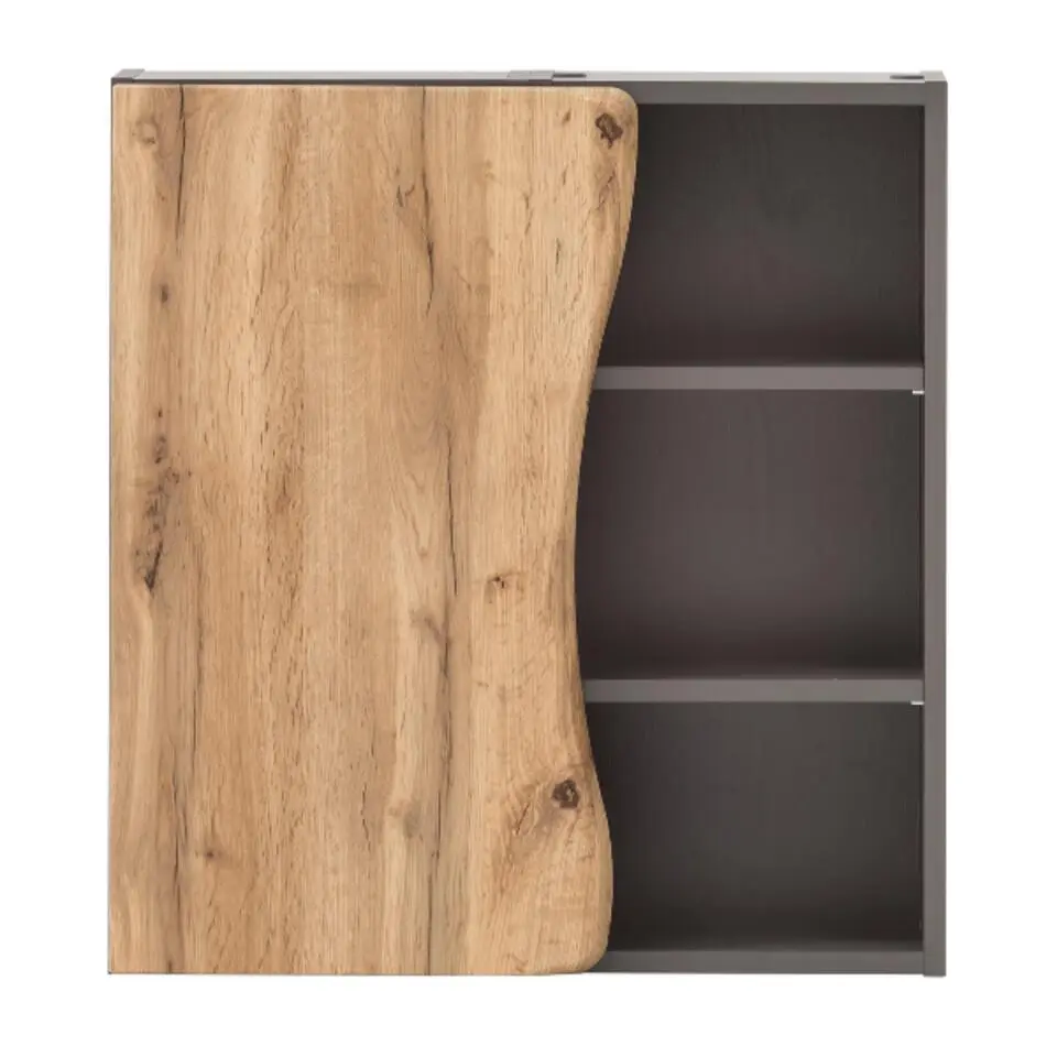 Hangkast Karan 60cm 1 deur - eik/antraciet