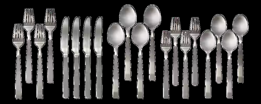 MASTER Chef 20pc Stainless Steel Flatware Set, Serves 4