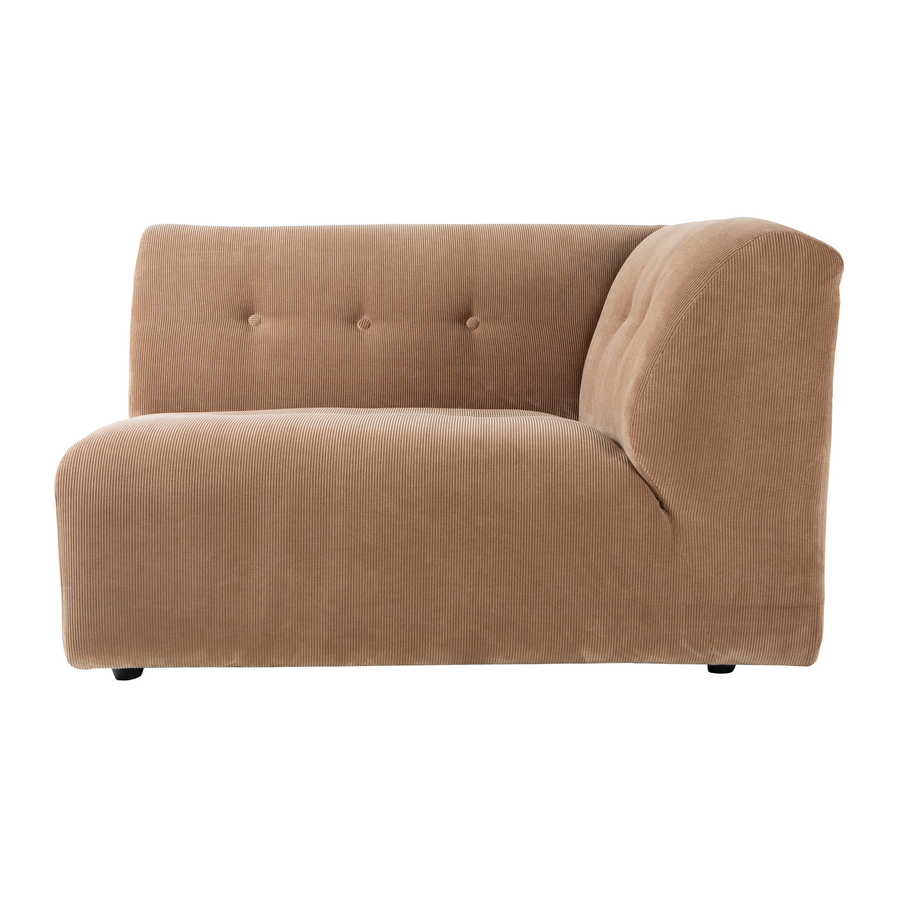 HKliving Vint Bank Element - 1,5-zitsbank Rechts - Corduroy Rib - Brui