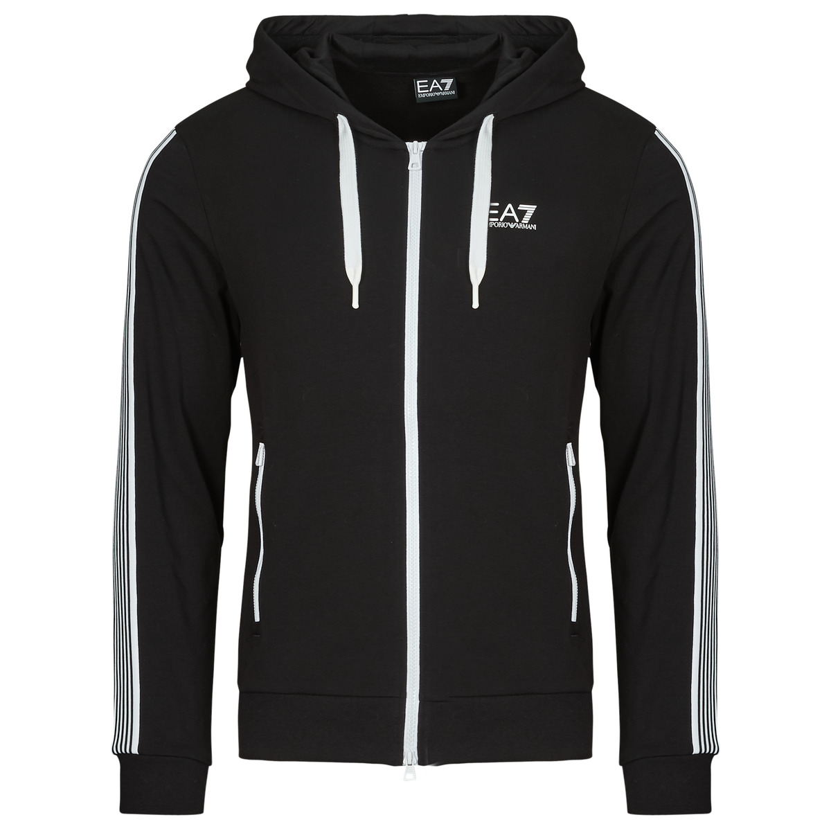 Emporio Armani EA7 - 7 LINES SWEATSHIRT - Black / White
