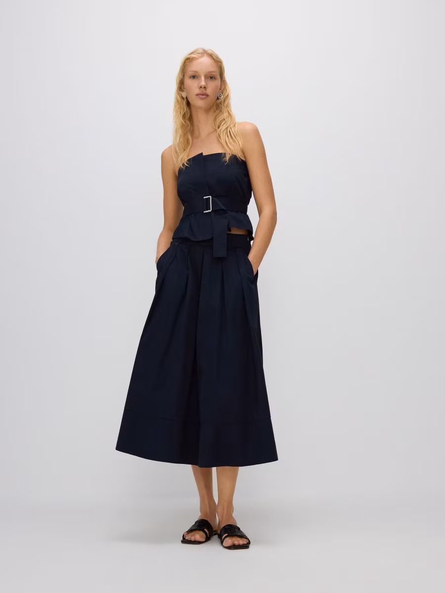 Flared Midi Skirt