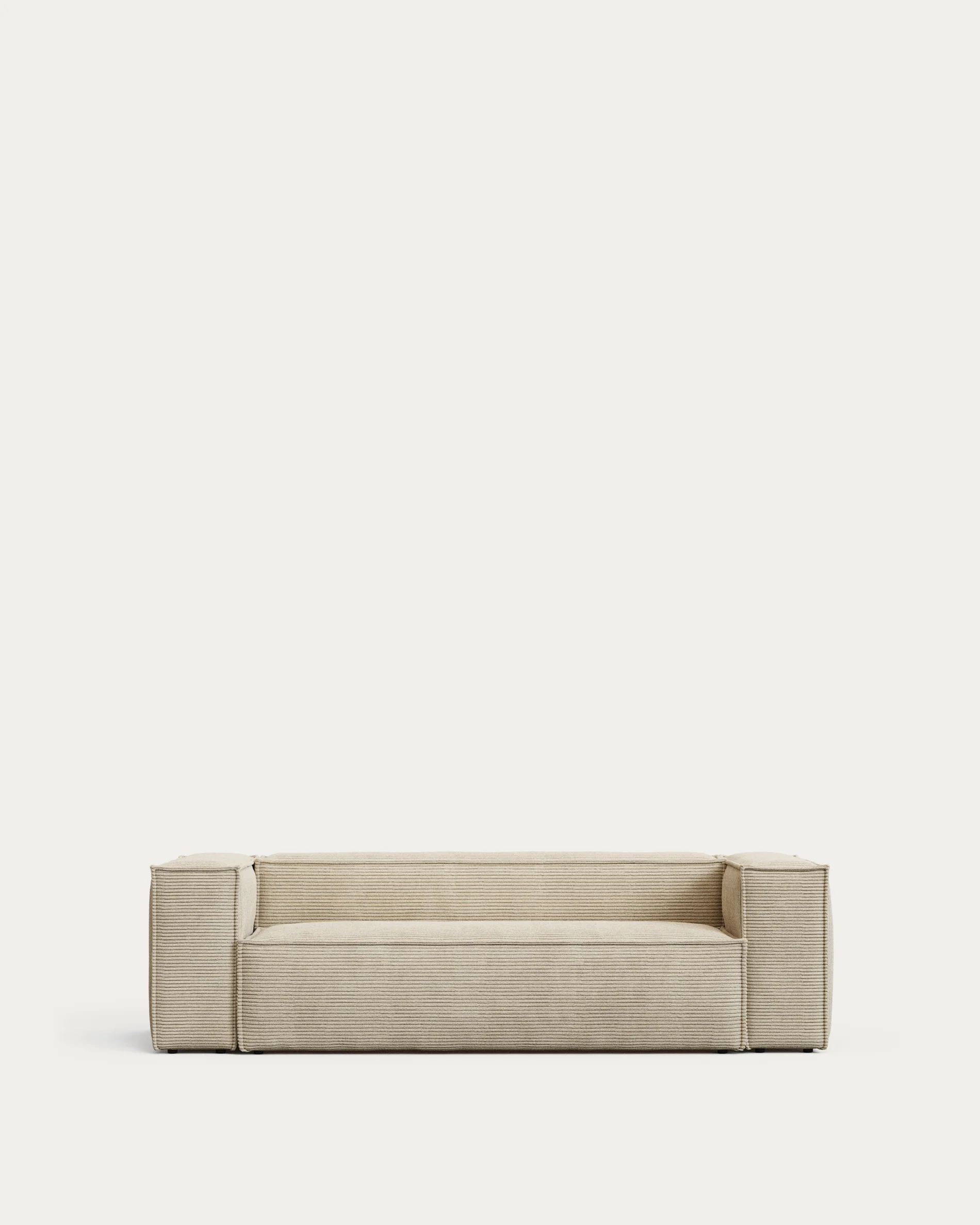 Blok 2 seater sofa thick ecru corduroy 210 cm