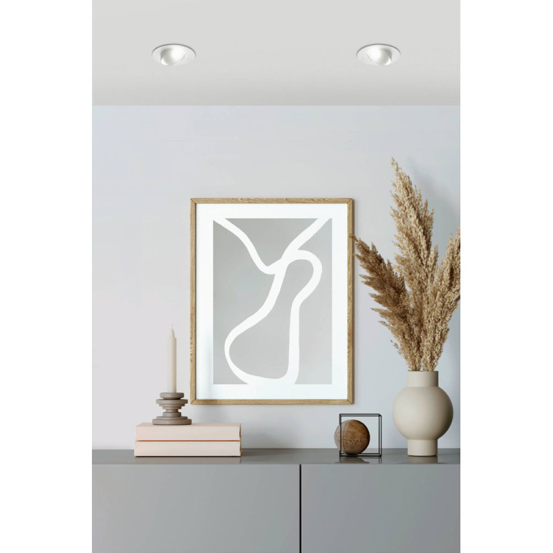 Spot encastrable LED Ronzano 1 blanc et argent Ø 16,5 cm 5 W EGLO