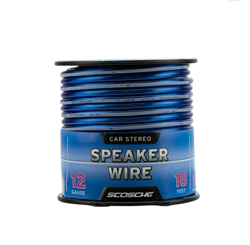 Scosche 12-Gauge Subwoofer Wire, 18-ft, Blue