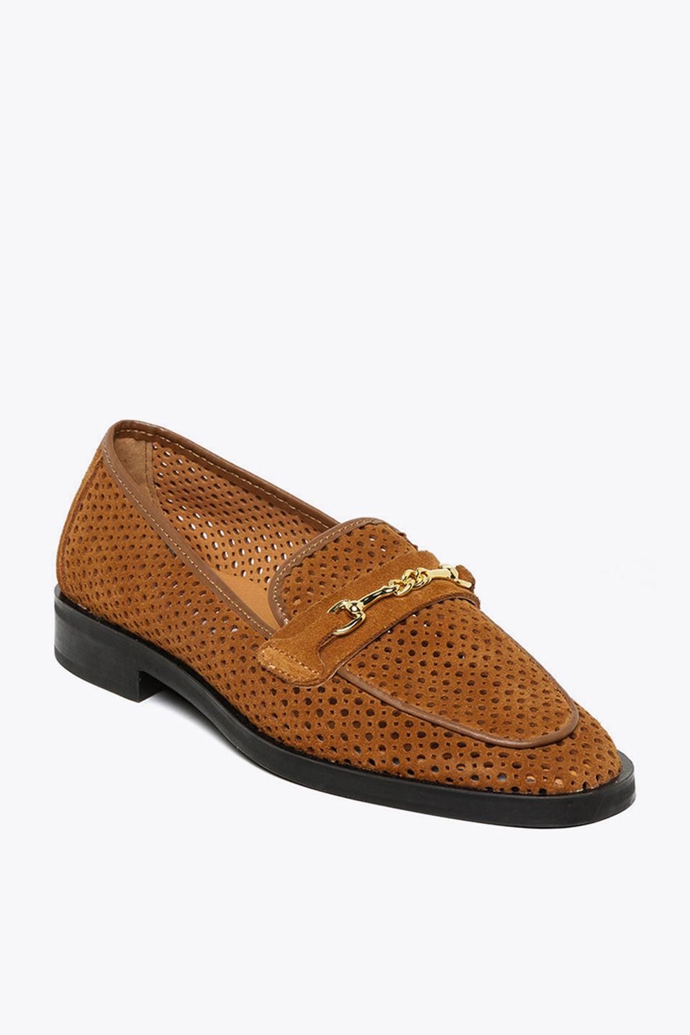 STEVE MADDEN Nafisa Loafer Tan' Suede Flats