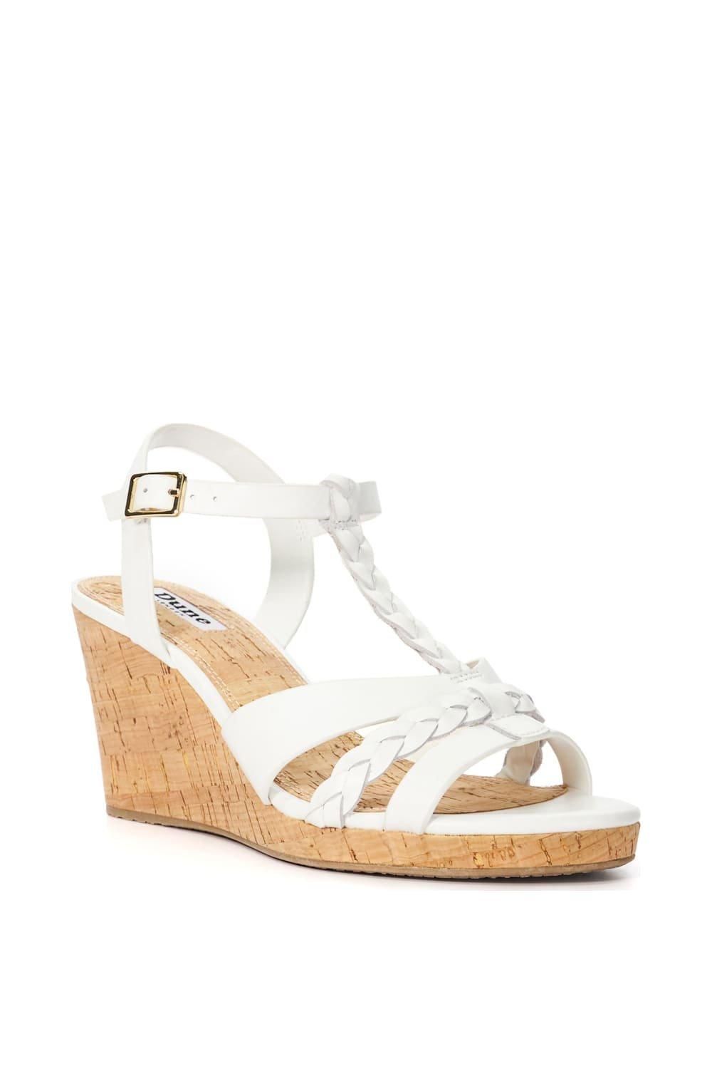 Dune London Wide Fit 'Koali' Leather Wedges