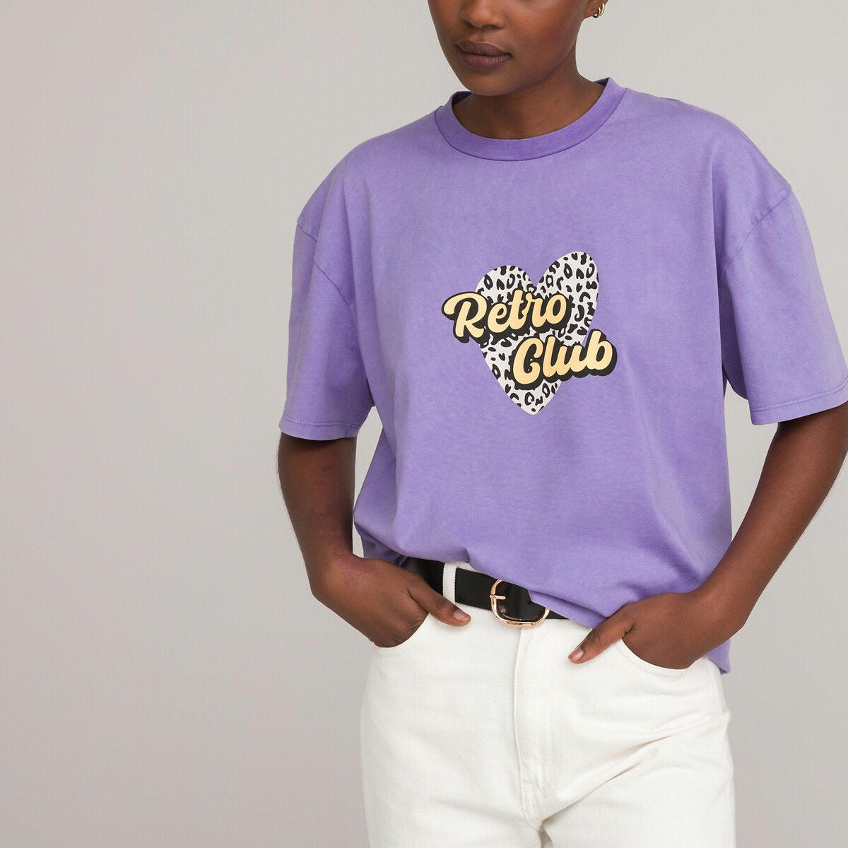 T-shirt col rond, imprimé devant