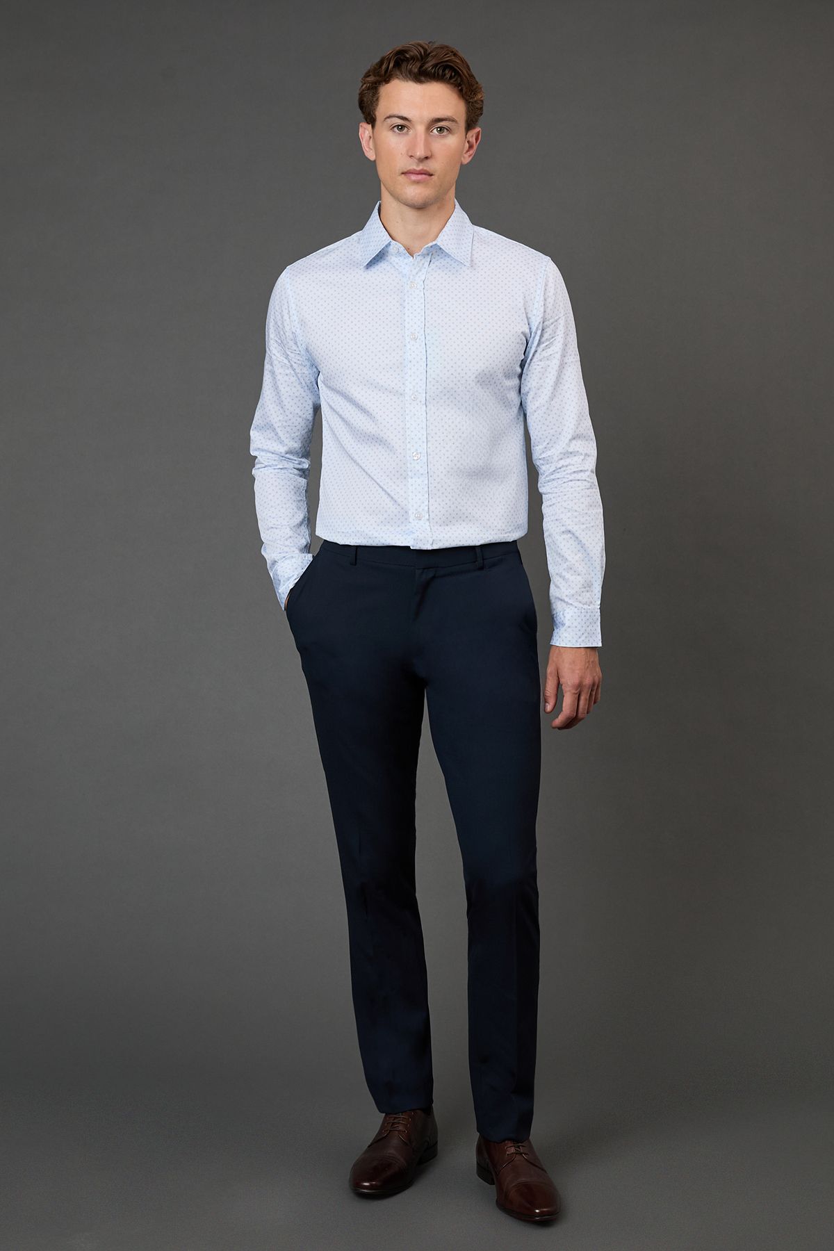 Burton Navy Stretch Skinny Fit Suit Trousers