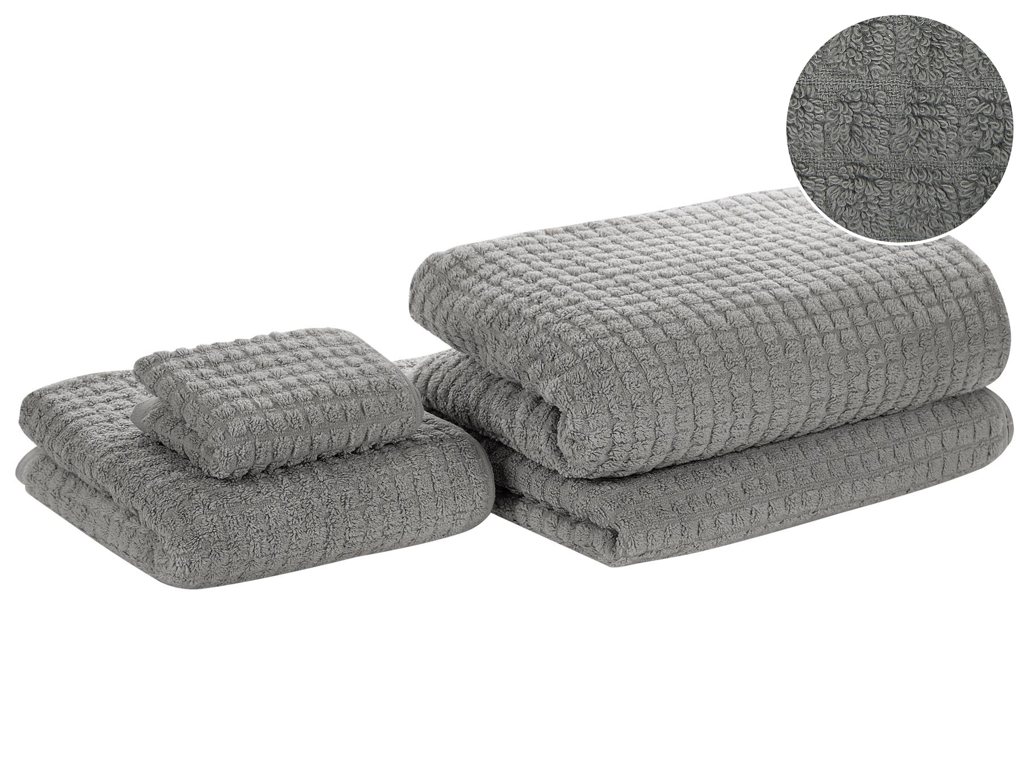 Set of 11 Towels ATAI Cotton Grey