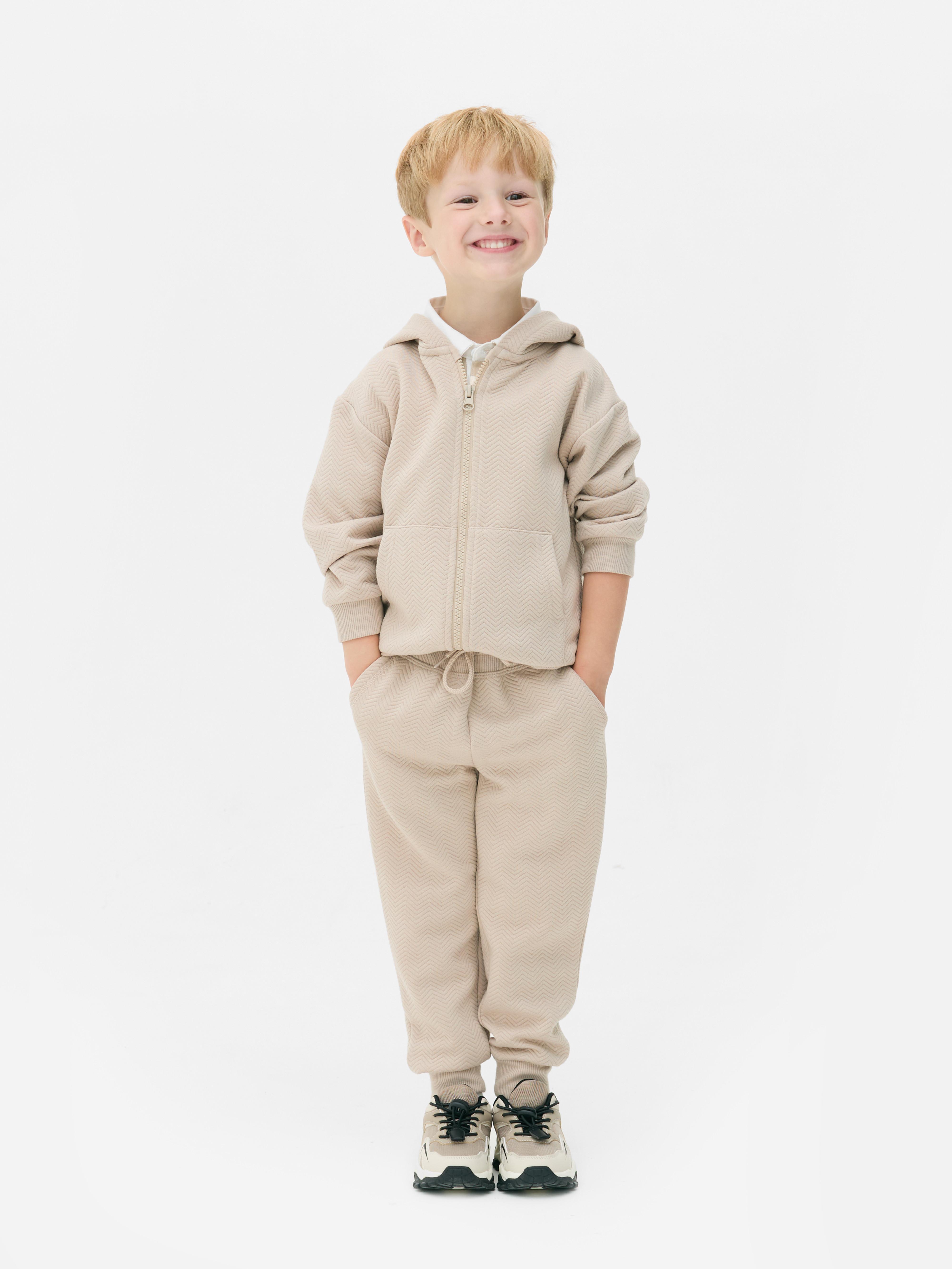 1.5-8yrs | Textured Zip-Up Hoodie