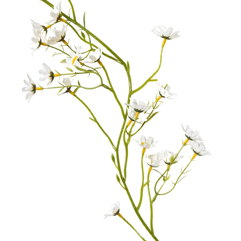 Slinger bloemen margriet - wit/geel - 210 cm