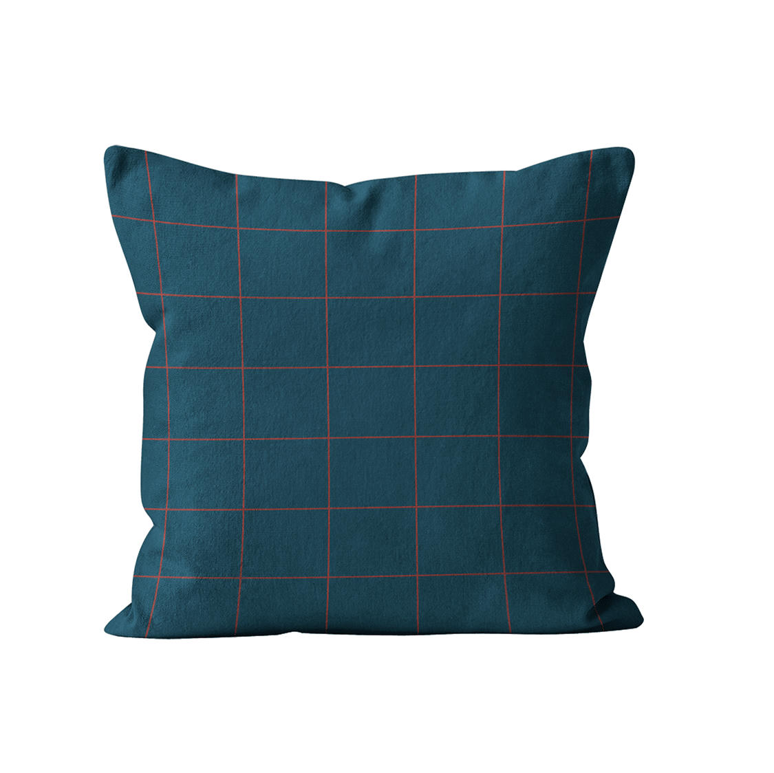 - Coussin à carreaux velours Bleu 60x60cm