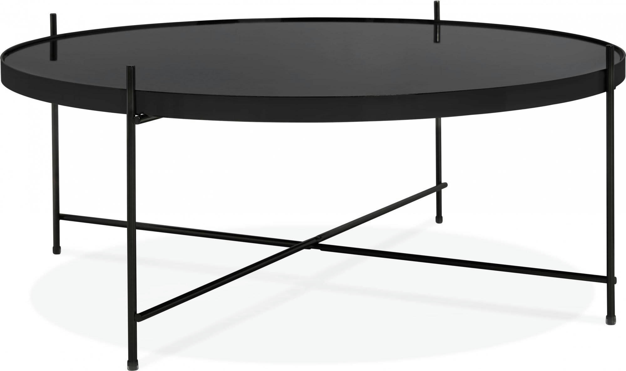 ESPEJO - Table basse Verre Noir