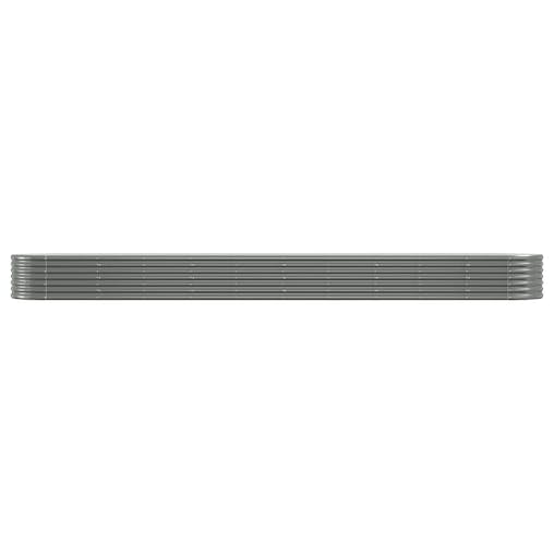 NNEVL Garden Planter Powder-coated Steel 440x80x36 cm Grey