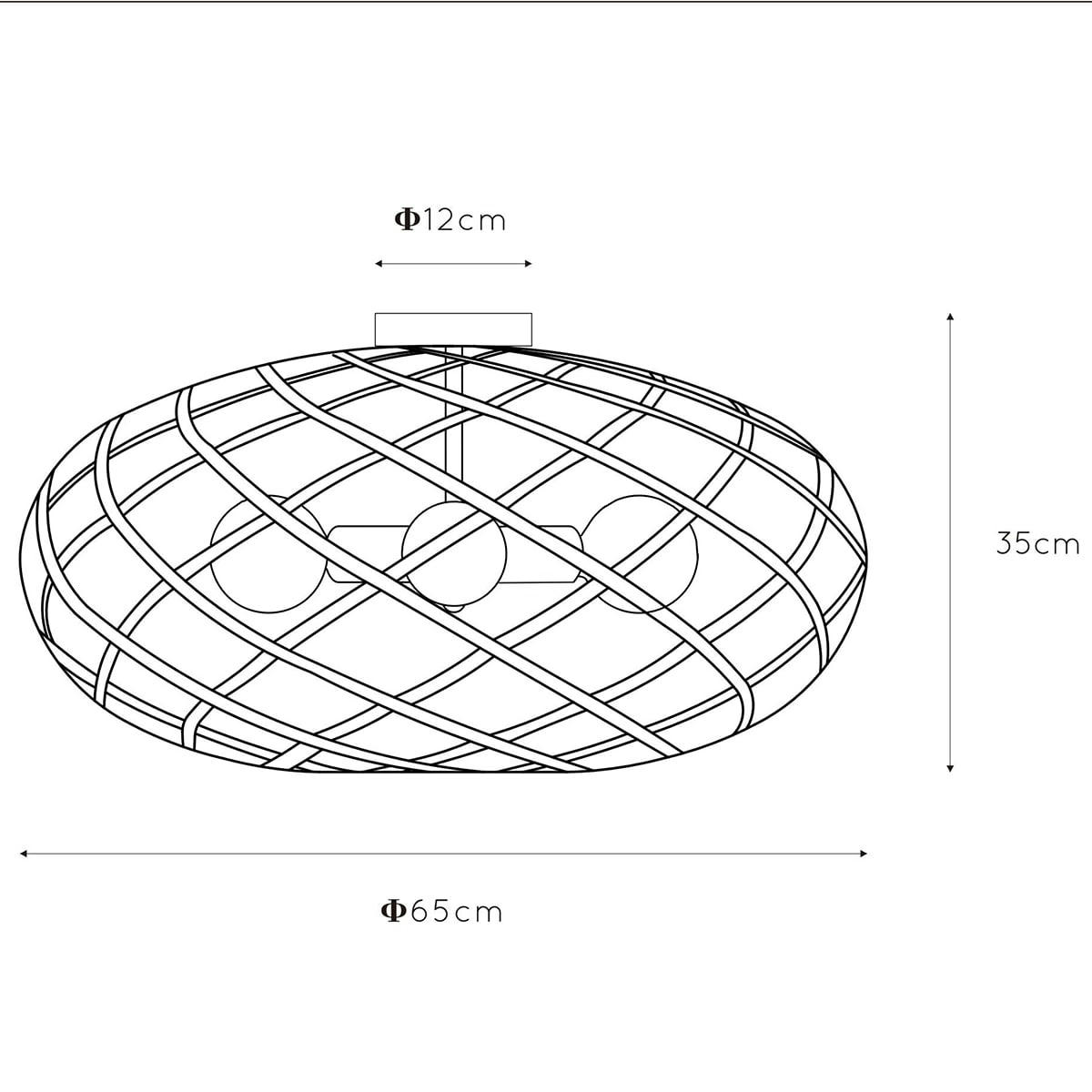 WOLFRAM - Plafonnier en métal doré