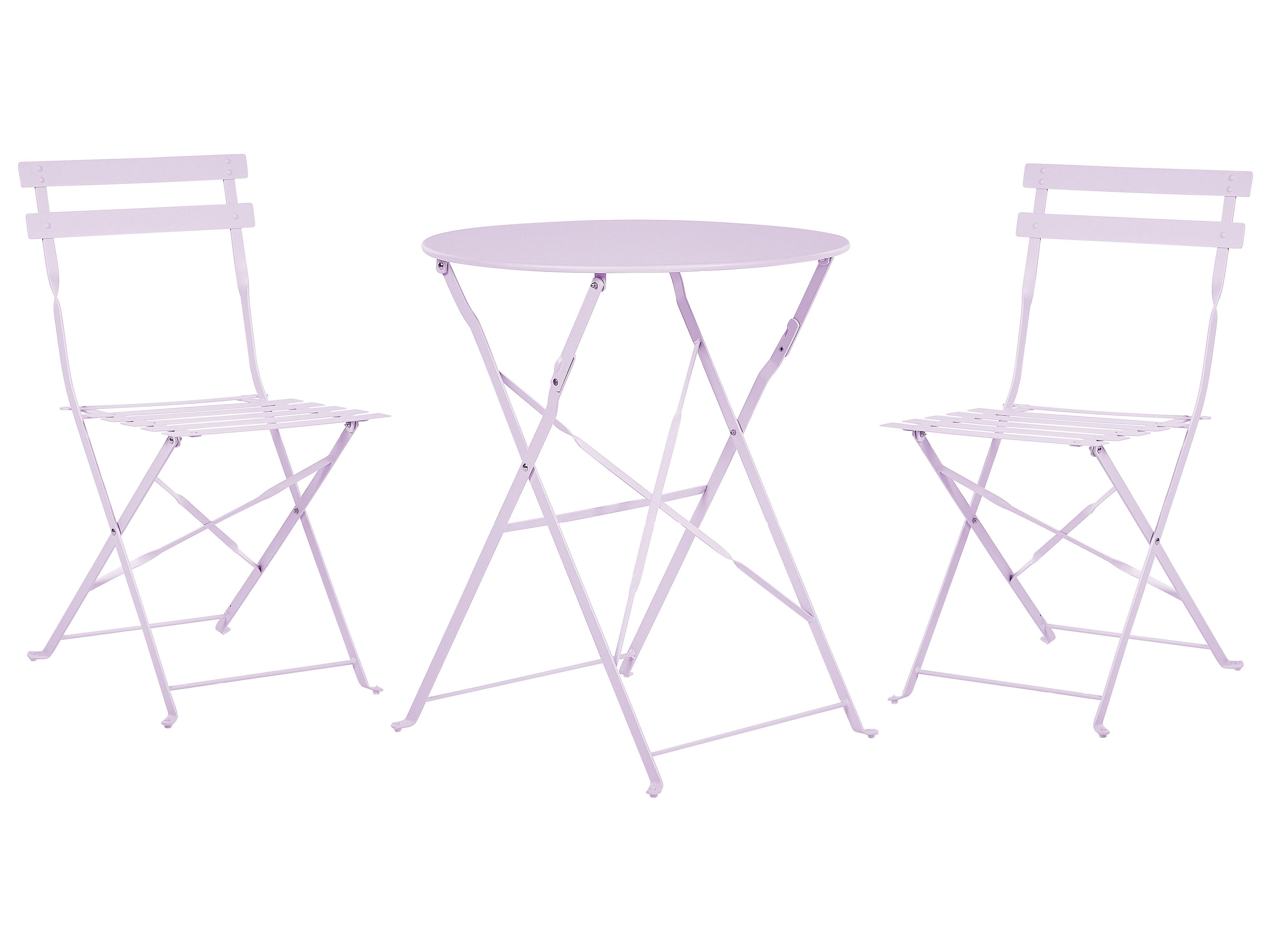 Bistro Set Folding FIORI Metal Violet
