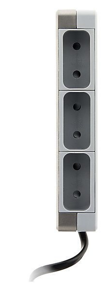 Multiprise extraplate 6 prises 6A Titanium - Thomson