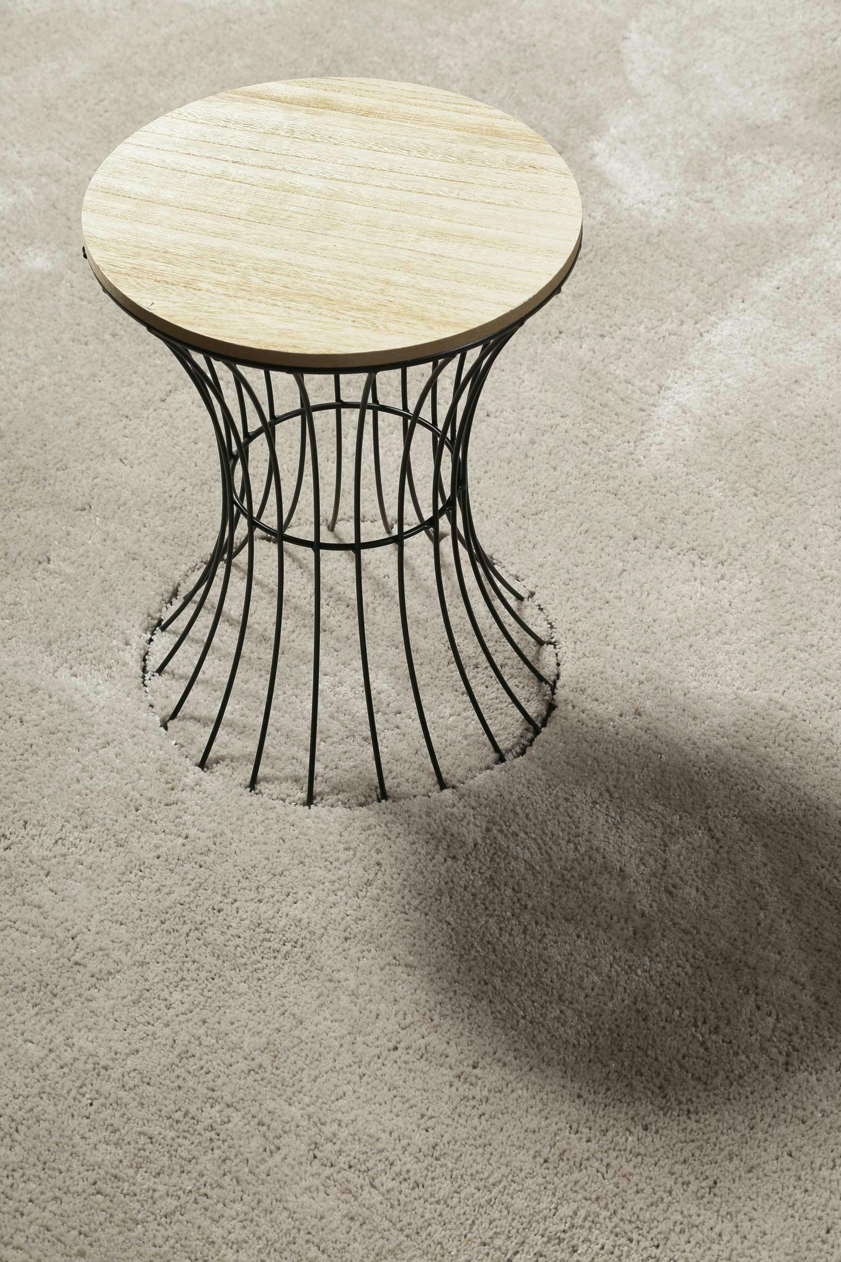 PISA - Tapis en microfibre dense beige grisé 80x150 cm