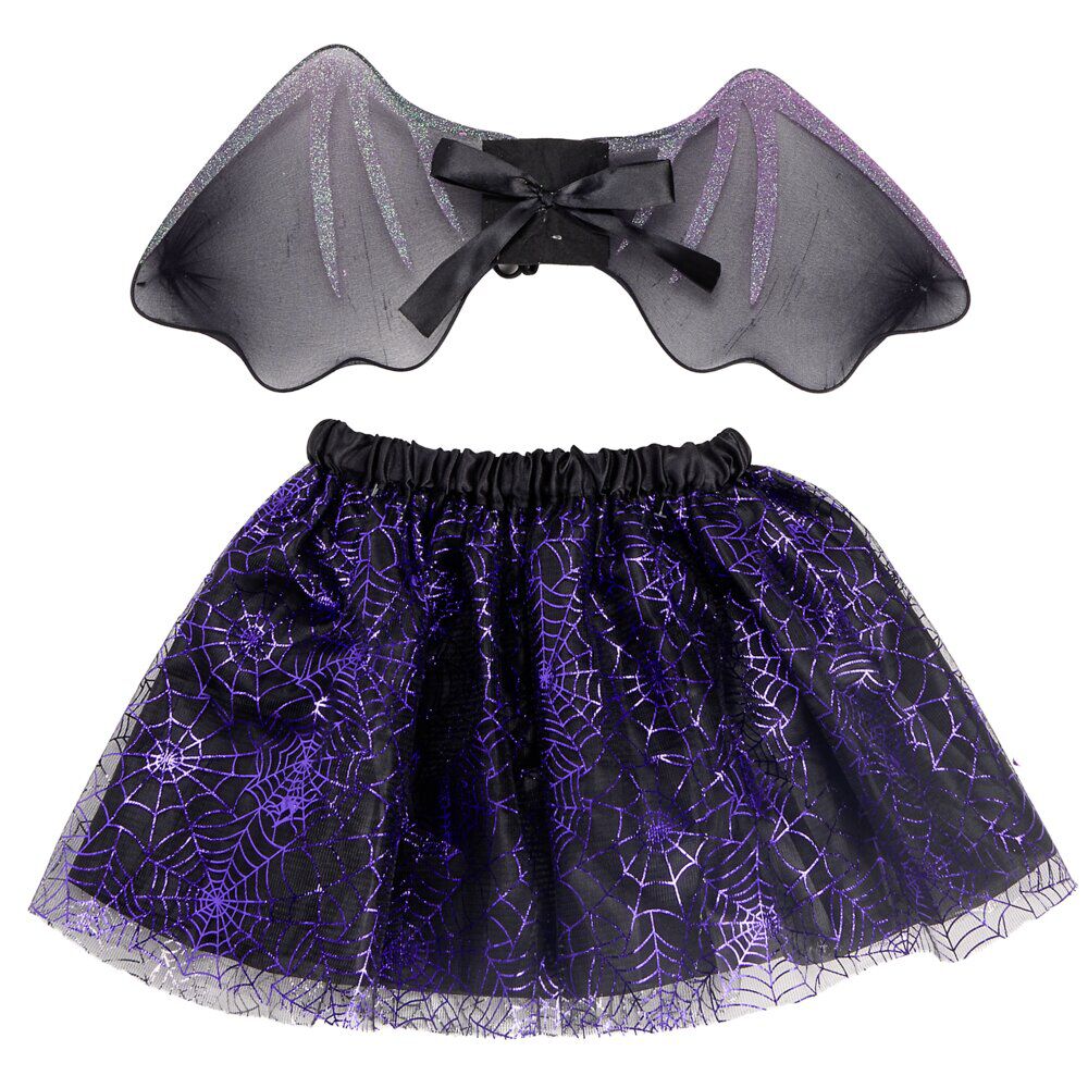Déguisement enfant fille chauve-souris 2 pièces noir et violet taille unique
