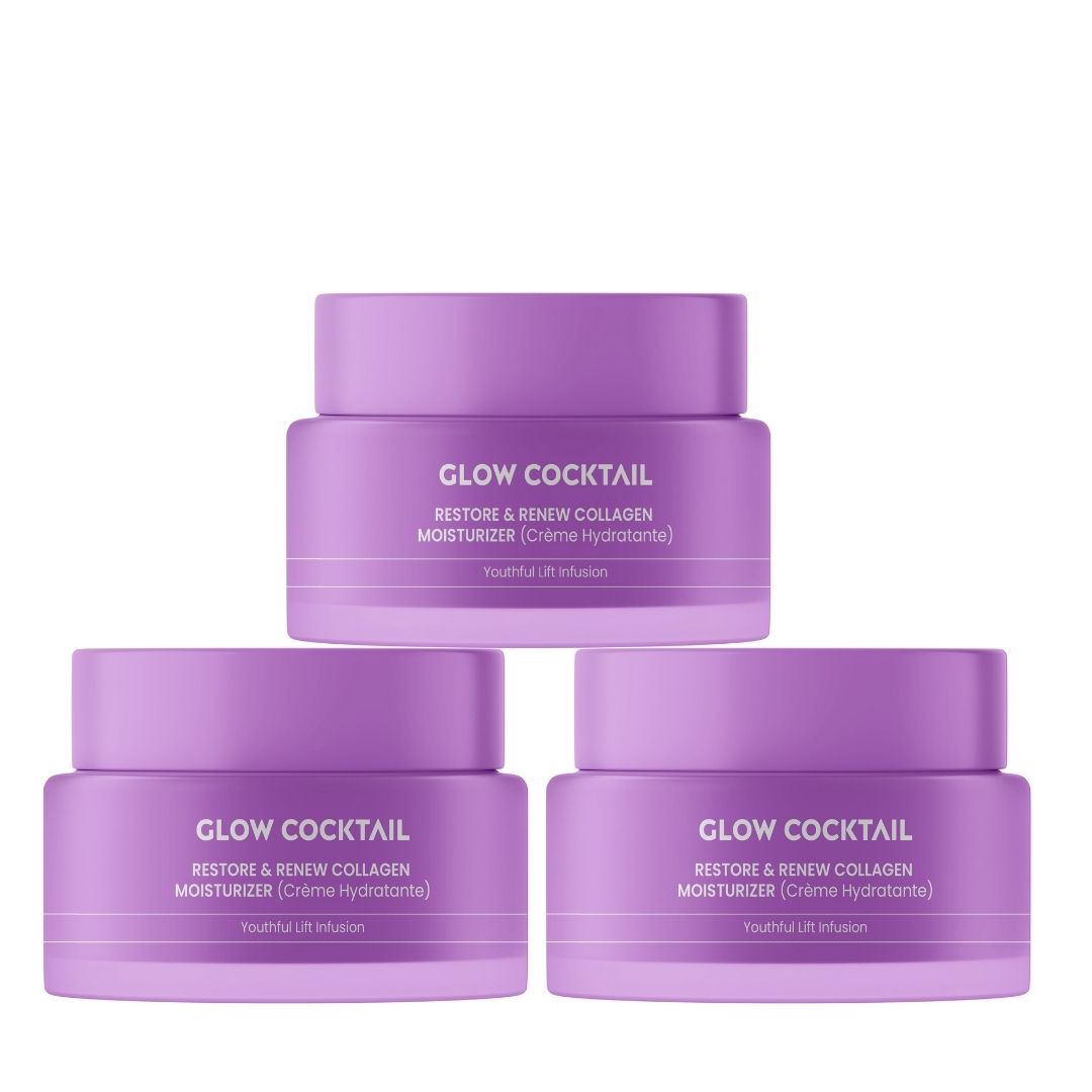 GlowCocktail London 3 X Restore & Renew Collagen Moisturizer 50Ml