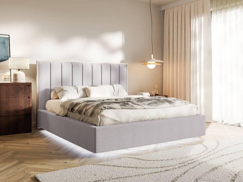Bedframe Taavi chenille met verlichting 140 x 200 cm